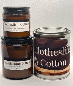 Clothesline Cotton Candles