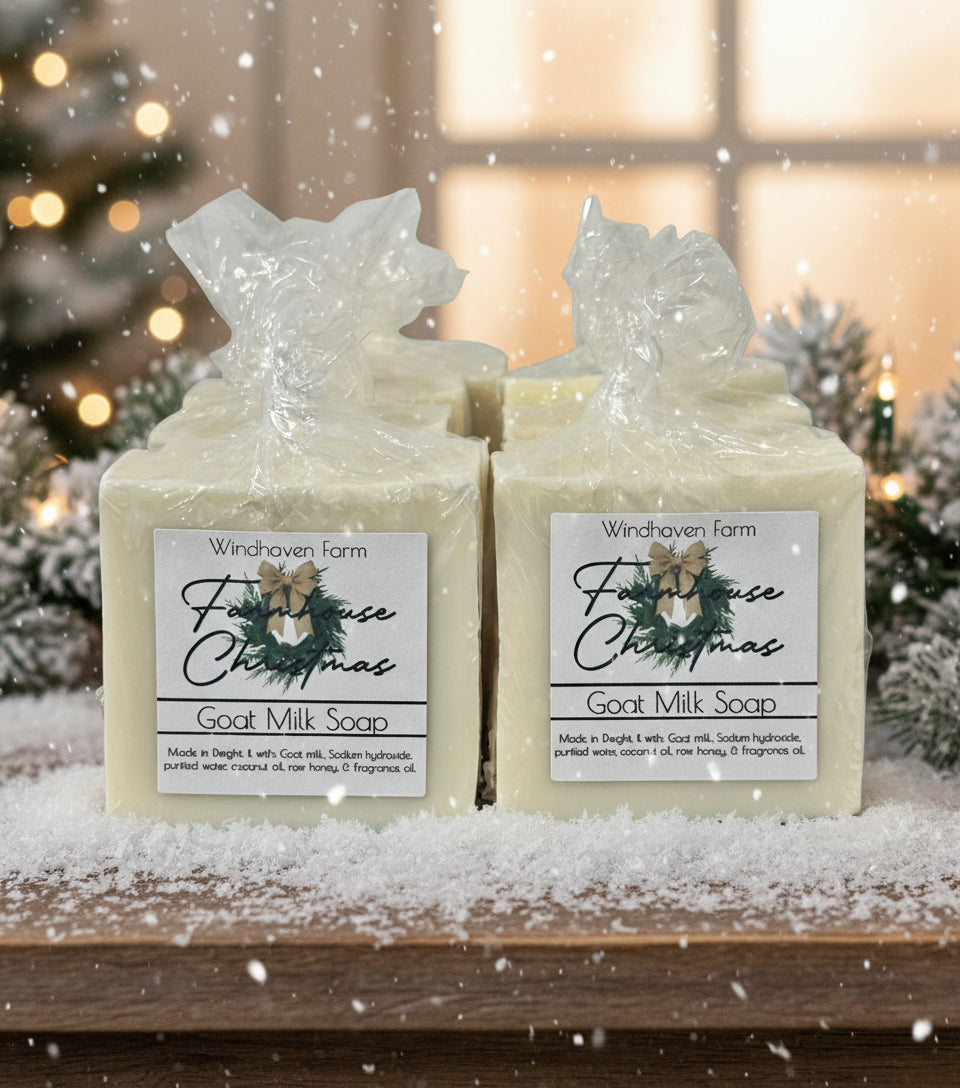 Farmhouse Christmas Goat Milk Soaps