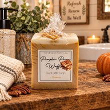 Load image into Gallery viewer, Pumpkin Pecan Waffle Goat Milk Soap