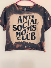 Load image into Gallery viewer, Bleached Anti Social Moms Club Crop Tops