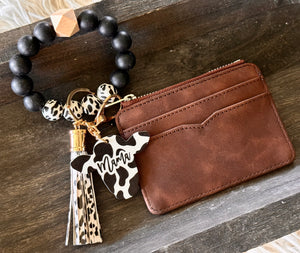 Brown Wristlet Keychain