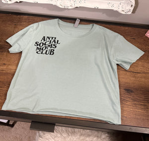 Anti Social Moms Club Crop Tops